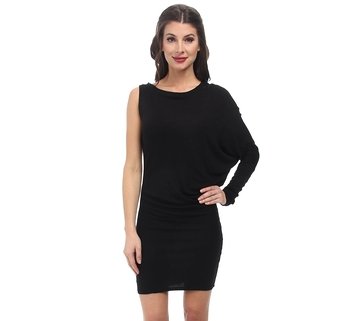 BCBGMAXAZRIA时尚拼接竖条纹显瘦短裙/连衣裙，女士