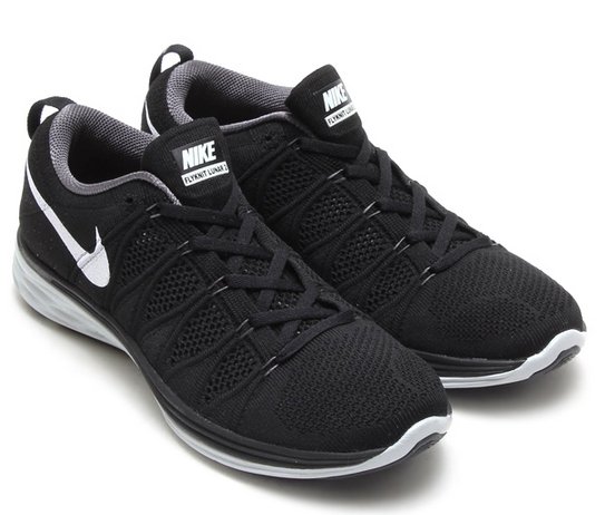 NIKE耐克Flyknit Lunar 2经典黑白慢跑鞋，男款