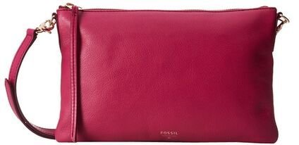 Fossil化石Preston Shopper真皮斜跨单肩包，卡其色女士