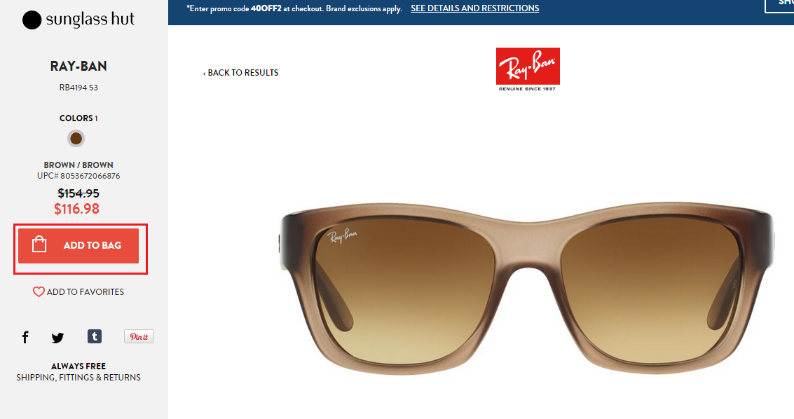 Sunglass Hut海淘下单攻略