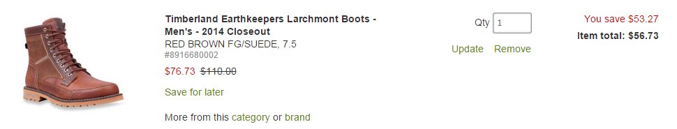 Timberland天木兰 男式户外高帮靴,Larchmont