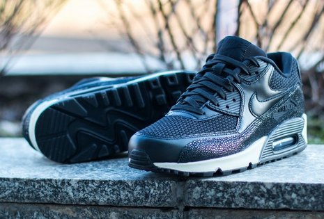 Nike耐克 限量款 男士运动休闲跑步鞋黑水滴 Air Max 90 Leather PA