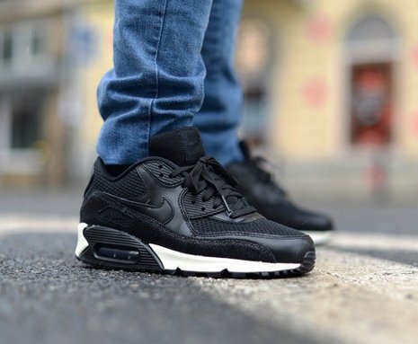 Nike耐克 限量款 男士运动休闲跑步鞋黑水滴 Air Max 90 Leather PA