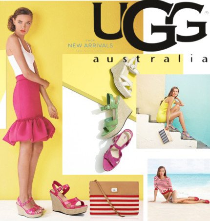 UGG Jackilyn真皮坡跟凉鞋，女士