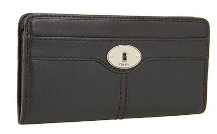 Fossil化石Marlow Zip Clutch女士时尚真皮钱包