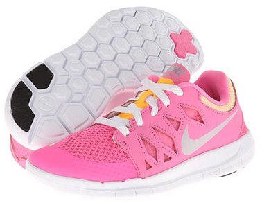 Nike耐克Free 5小童款时尚 粉色运动跑鞋
