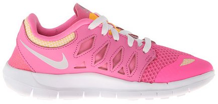 Nike耐克Free 5小童款时尚 粉色运动跑鞋