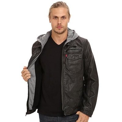 Levi's李维斯男士休闲仿皮夹克