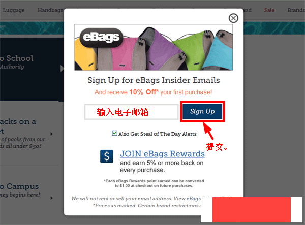 eBags海淘下单攻略