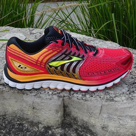 Brooks布鲁克斯 Glycerin 12 男款顶级缓震跑鞋 蓝黄配色