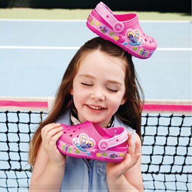 Crocs CrocsLights Butterfly 女童闪光洞洞鞋