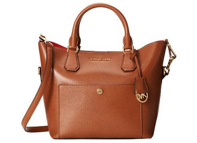 MICHAEL Michael Kors Greenwich 大号女士真皮手提斜挎包 棕褐色