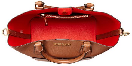MICHAEL Michael Kors Greenwich 大号女士真皮手提斜挎包 棕褐色