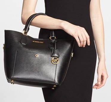MICHAEL Michael Kors Greenwich 大号女士真皮手提斜挎包 棕褐色