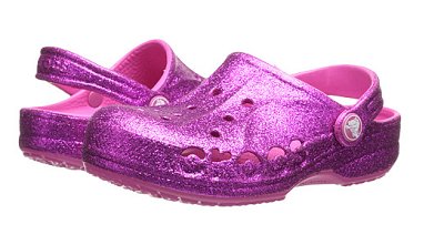 Crocs卡洛驰 Kids Baya Hi Glitter儿童洞洞鞋紫红色