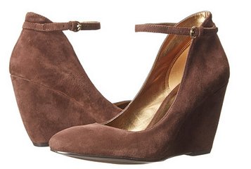 Nine West 玖熙 Zelene 女士真皮坡跟鞋