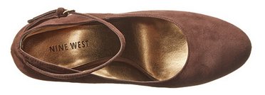 Nine West 玖熙 Zelene 女士真皮坡跟鞋