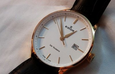 Edox依度 Les Vauberts系列男士石英腕表 70172-37JA-AID