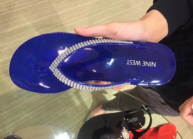 Nine West玖熙Ivyjane女士镶钻时尚夹趾凉鞋