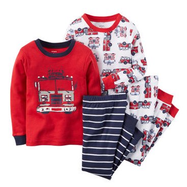 Carters Baby Boys卡特男孩 长袖睡衣四件套