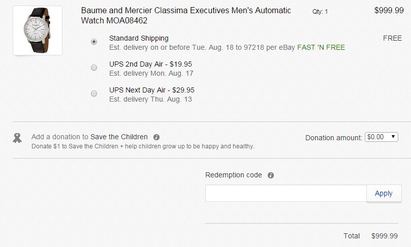 Baume & Mercier名士 克莱斯麦系列MOA08462男士机械腕表