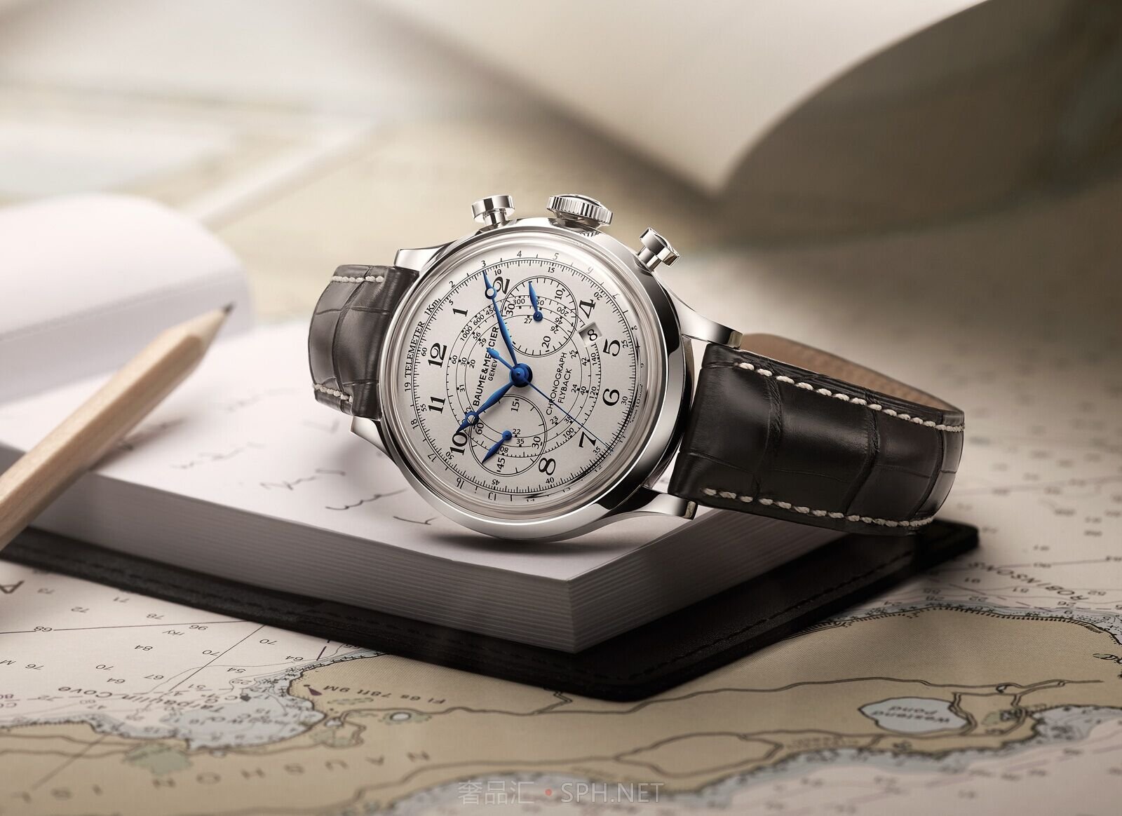 Baume & Mercier 名仕 Capeland卡普兰 飞返时尚简约计时机械腕表 10006