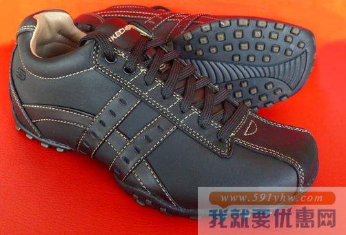 斯凯奇 （Skechers） Midnight 男士真皮休闲鞋
