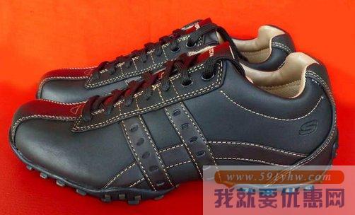 斯凯奇 （Skechers） Midnight 男士真皮休闲鞋