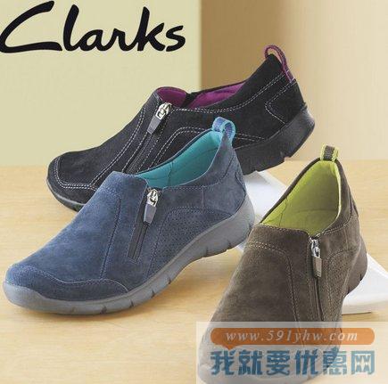 其乐（Clarks）Hedge Poole黑色款 女款一脚蹬式休闲鞋
