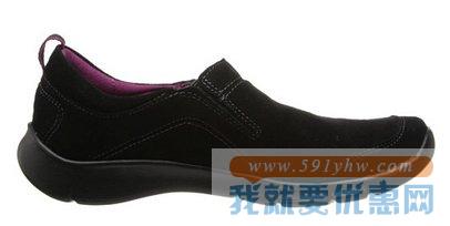 其乐（Clarks）Hedge Poole黑色款 女款一脚蹬式休闲鞋