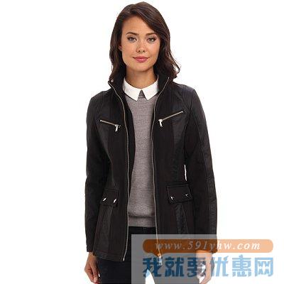 DKNY Scuba 女士 黑色 修身夹克外套