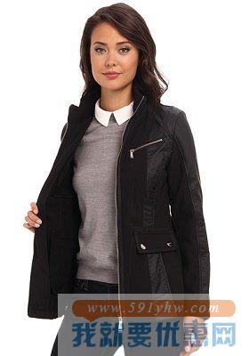 DKNY Scuba 女士 黑色 修身夹克外套