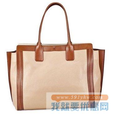 Chloe蔻依拼色中号牛皮手提包