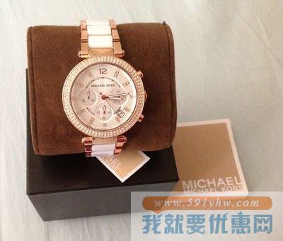 Michael Kors  MK5774经典三眼设计女士石英手表Parker系列