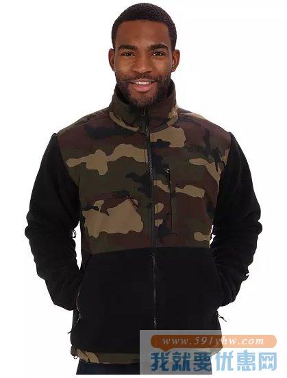 北面（The North Face）Denali迷彩 男士保暖抓绒衣