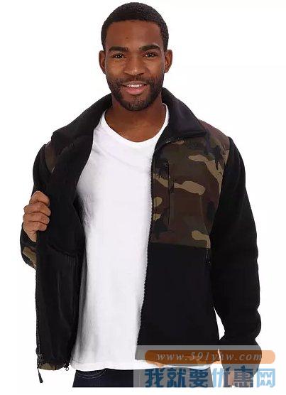 北面（The North Face）Denali迷彩 男士保暖抓绒衣