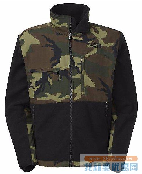 北面（The North Face）Denali迷彩 男士保暖抓绒衣