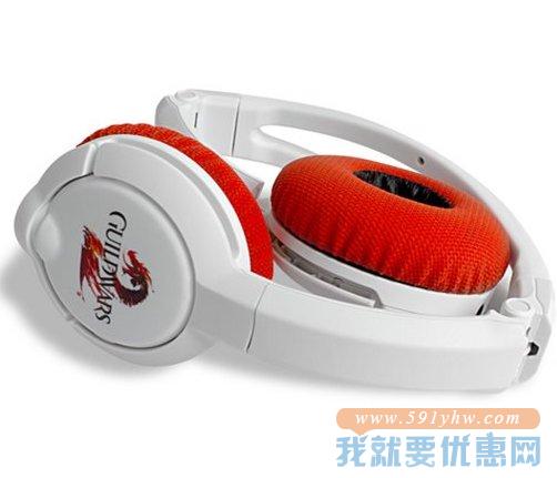 赛睿（SteelSeries）轻灵定制版游戏耳机Flux《激战2》
