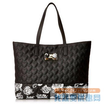 贝齐·约翰逊（Betsey Johnson）女士时尚托特包 Be My Bow East West