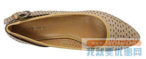 玖熙（Nine West）女款 Tansy 时尚镂空平底鞋
