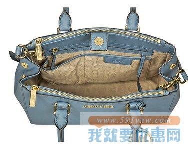 MICHAEL KORS迈克·科尔斯 中号女士真皮斜挎包/杀手包 Sutton水蓝色