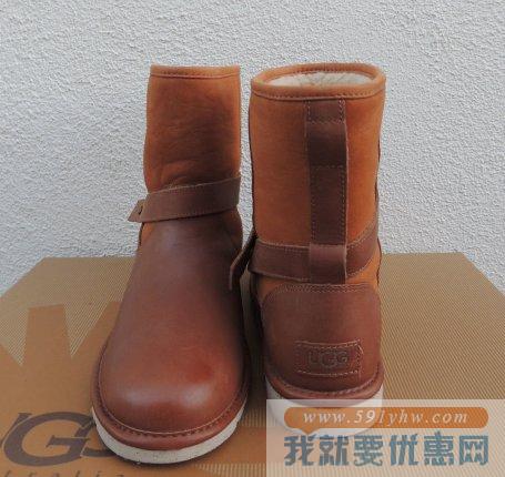 UGG 女款真皮中筒雪地靴Australia Anali Boots 两色可选