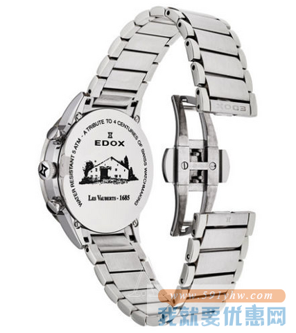 EDOX 依度 Les Vauberts系列 10409-3A-AIN 男款时装腕表