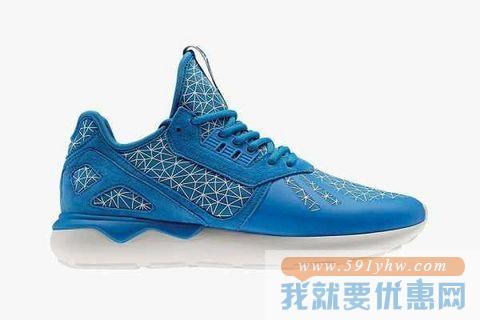 阿迪达斯（adidas）Originals Tubular 男款复古跑鞋 蓝白色