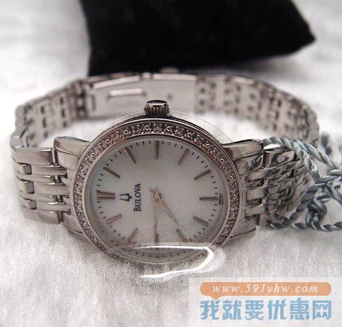 宝路华（Bulova） 小巧精致 96R164女士贝母表盘时装腕表