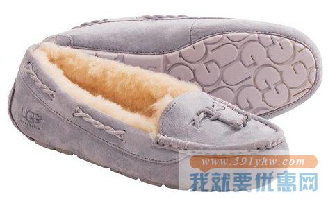 UGG® Australia Brett  三色可选 女士真皮羊毛平底鞋