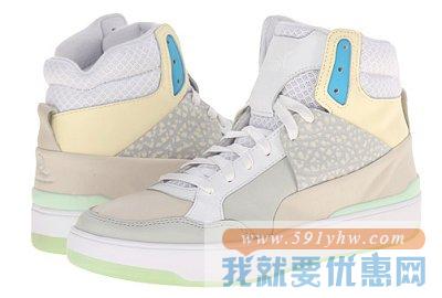 彪马（PUMA）女士时尚运动高帮板鞋MCQ Brace Femme Mid  白色