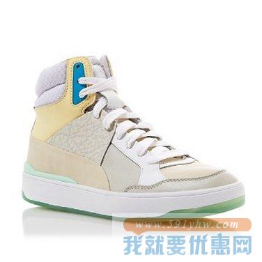 彪马（PUMA）女士时尚运动高帮板鞋MCQ Brace Femme Mid  白色