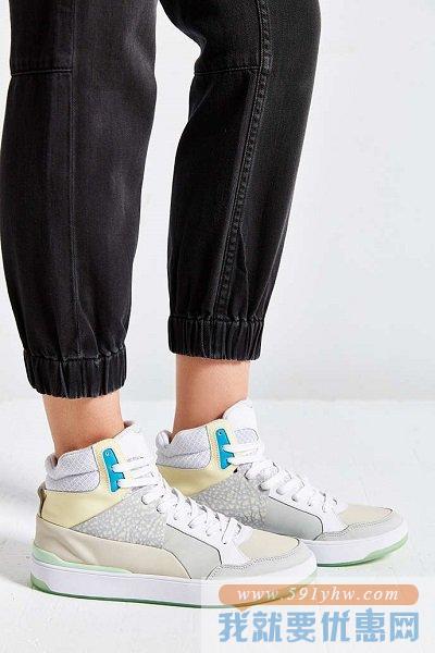 彪马（PUMA）女士时尚运动高帮板鞋MCQ Brace Femme Mid  白色
