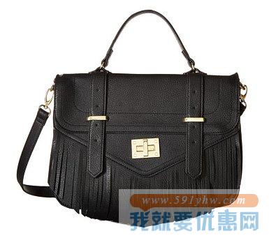 史蒂夫·马登(Steve Madden)女士经典流苏斜挎包  Blola黑色